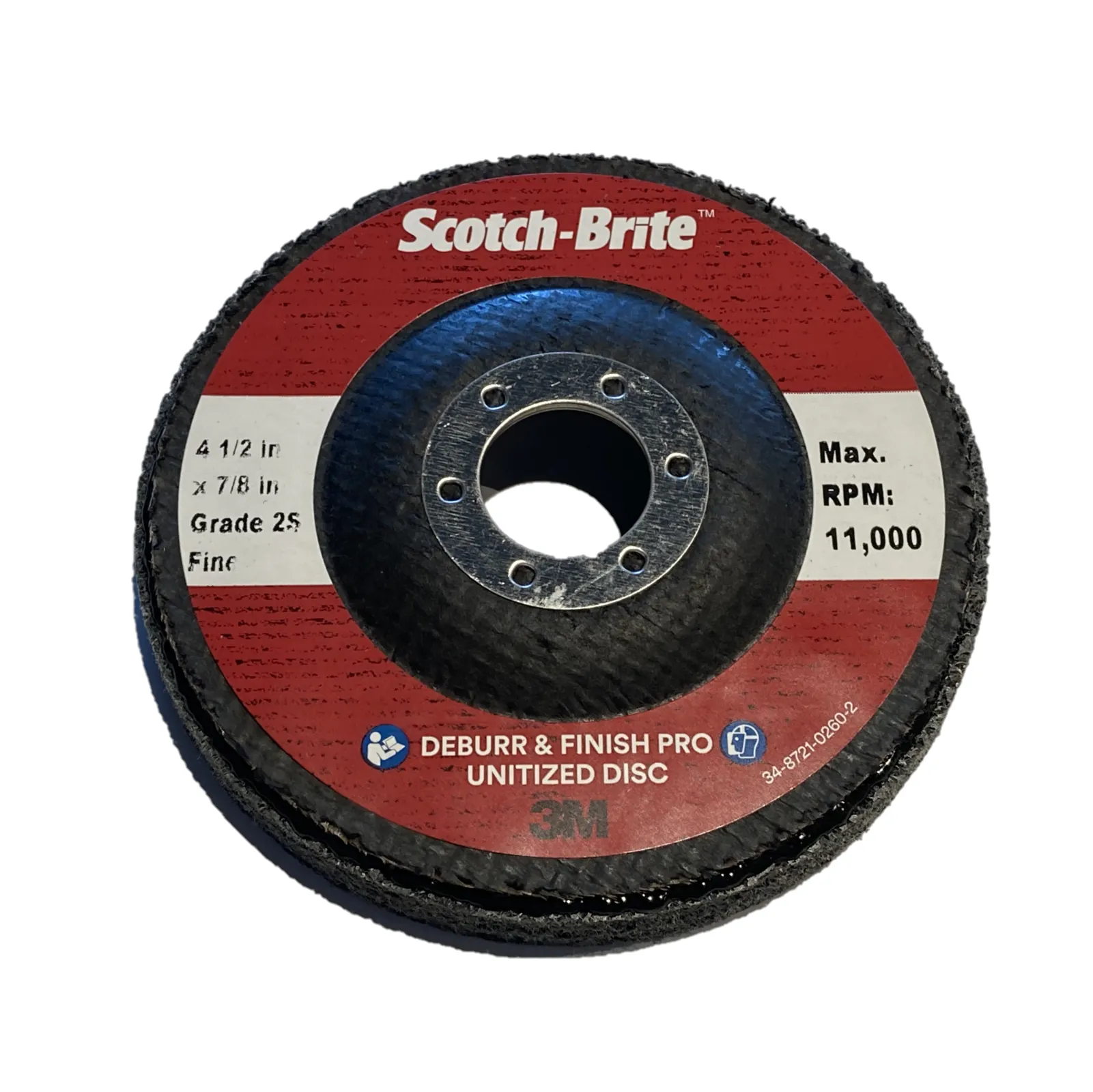 3M disco abrasivo Scotch Brite Sbavatura e Finitura PRO grana fine disco da 115 mm Deburr & Finish PRO Unitized DP-UD