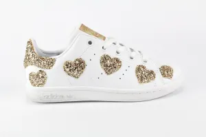 Adidas Stan Smith Cuori Gold Glitter