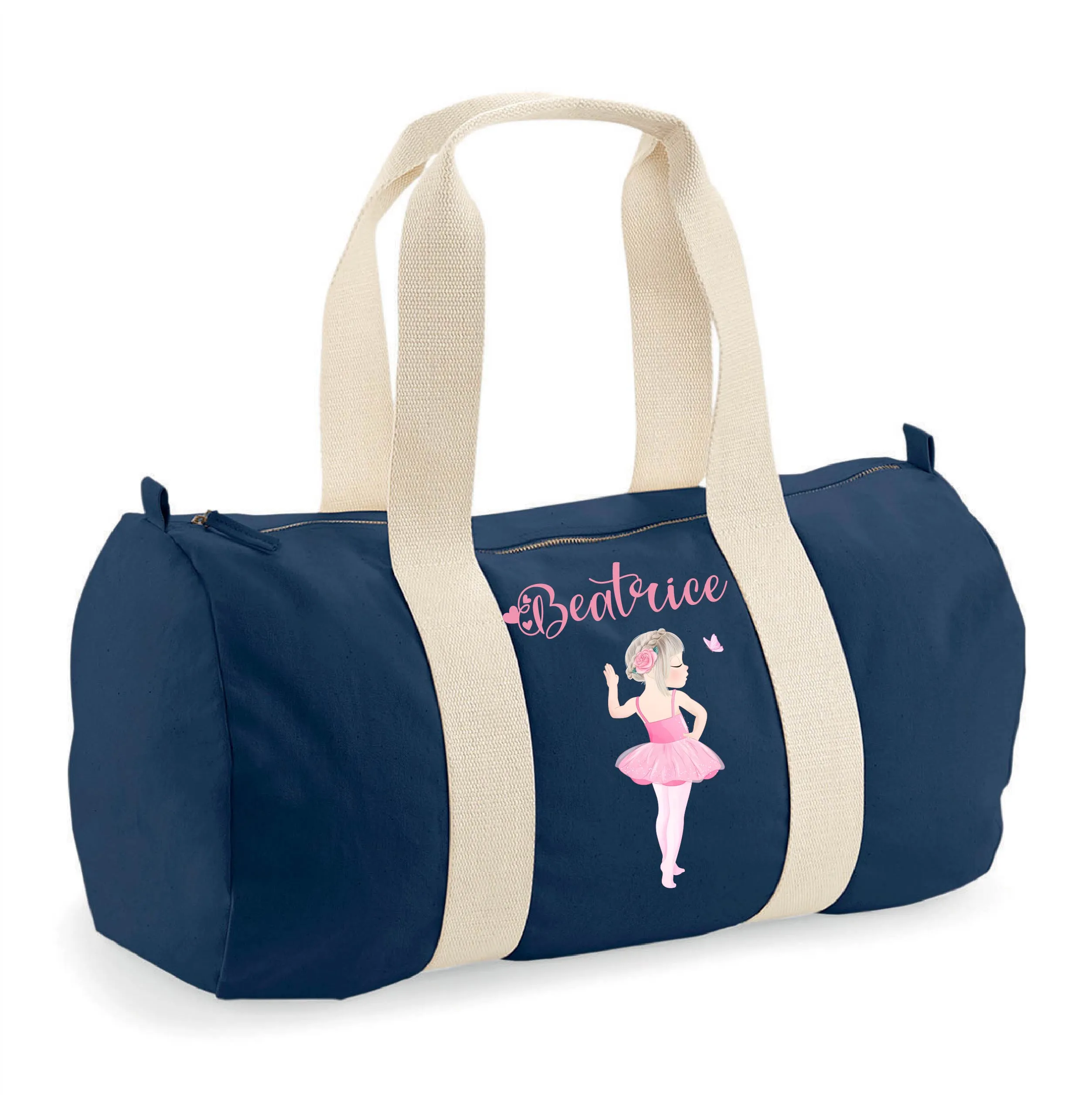 Borsone in cotone canvas personalizzato Ballerina danza