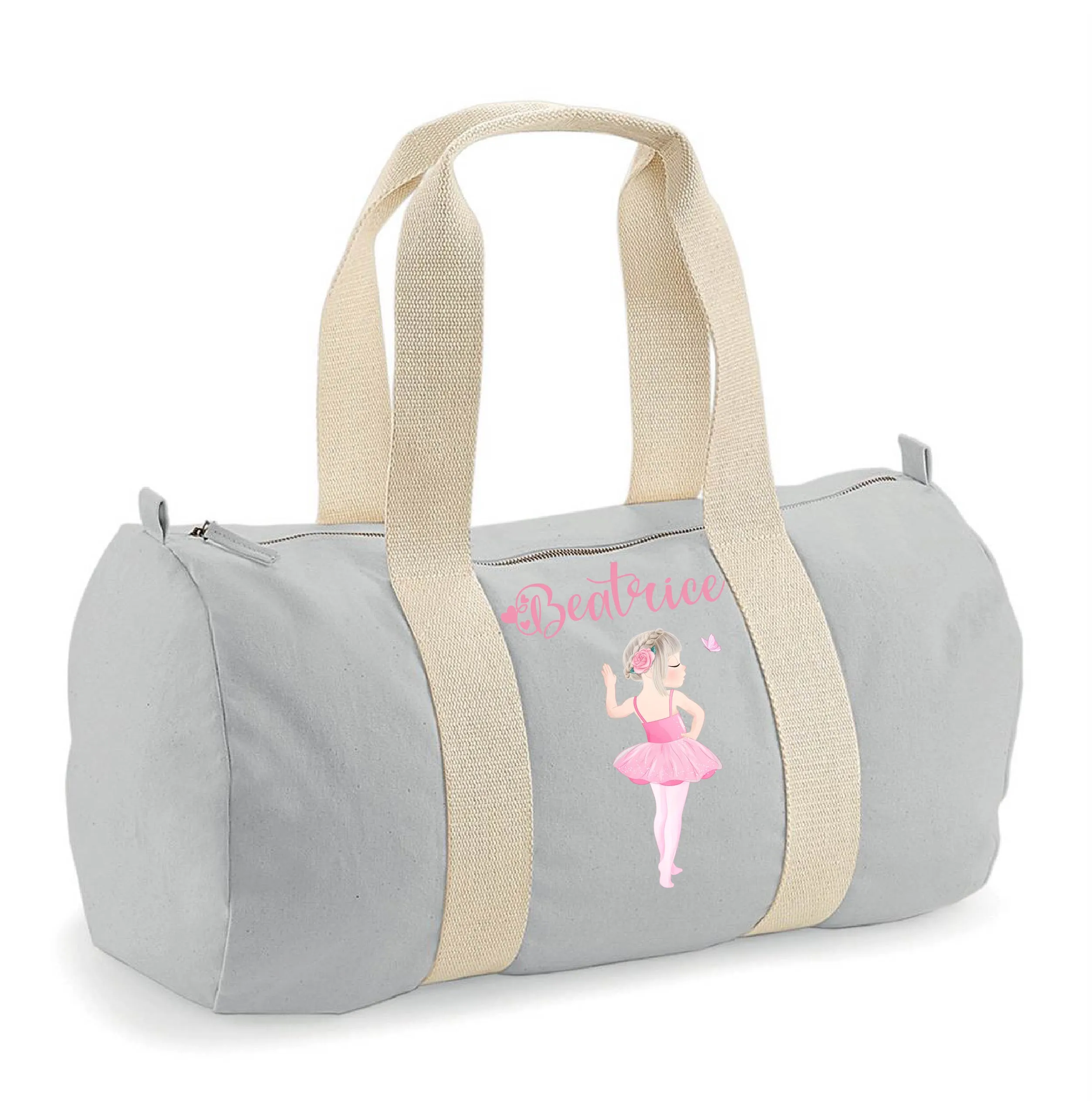 Borsone in cotone canvas personalizzato Ballerina danza