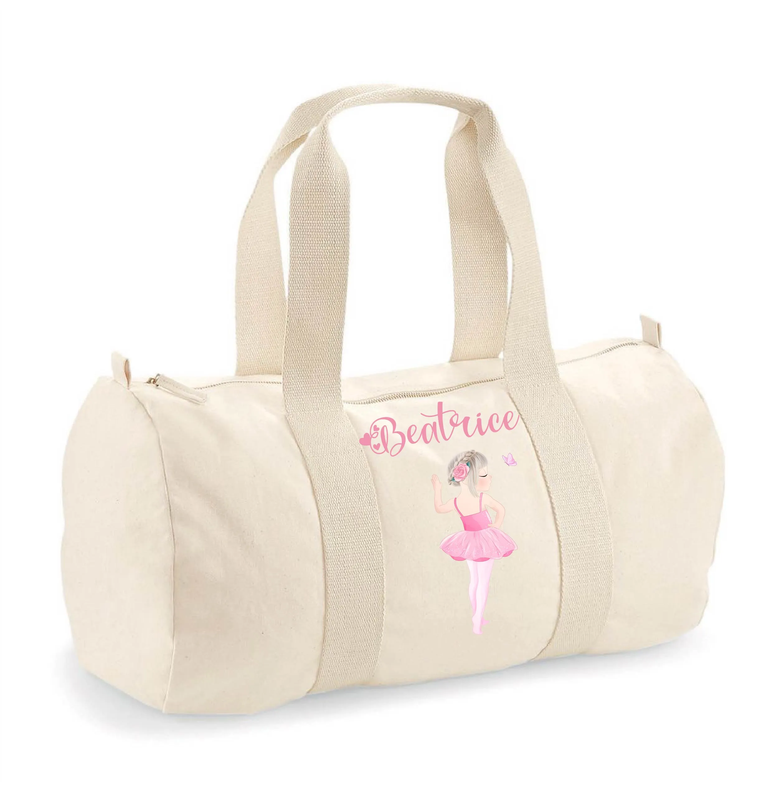 Borsone in cotone canvas personalizzato Ballerina danza