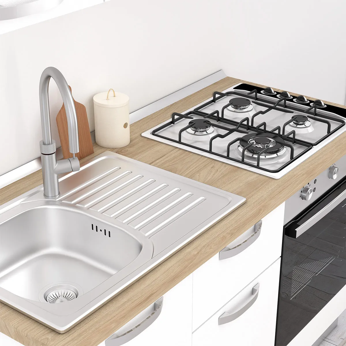 Cucina completa 150cm Gaia, perfetta per arredare un appartamento, B&B o un Hotel