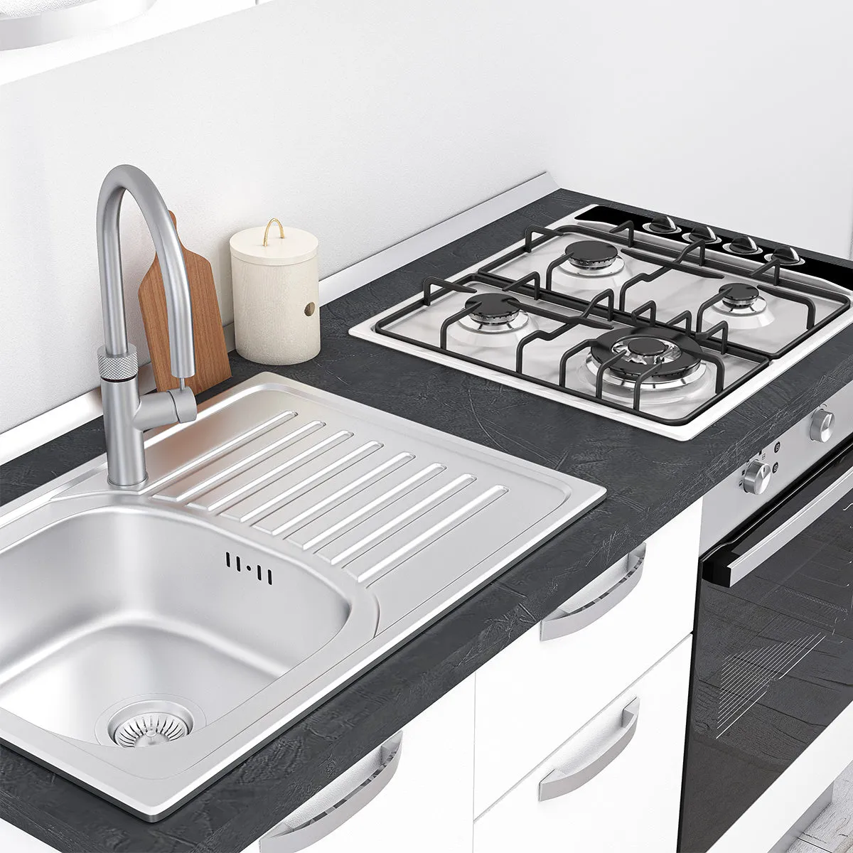 Cucina completa 150cm Gaia, perfetta per arredare un appartamento, B&B o un Hotel