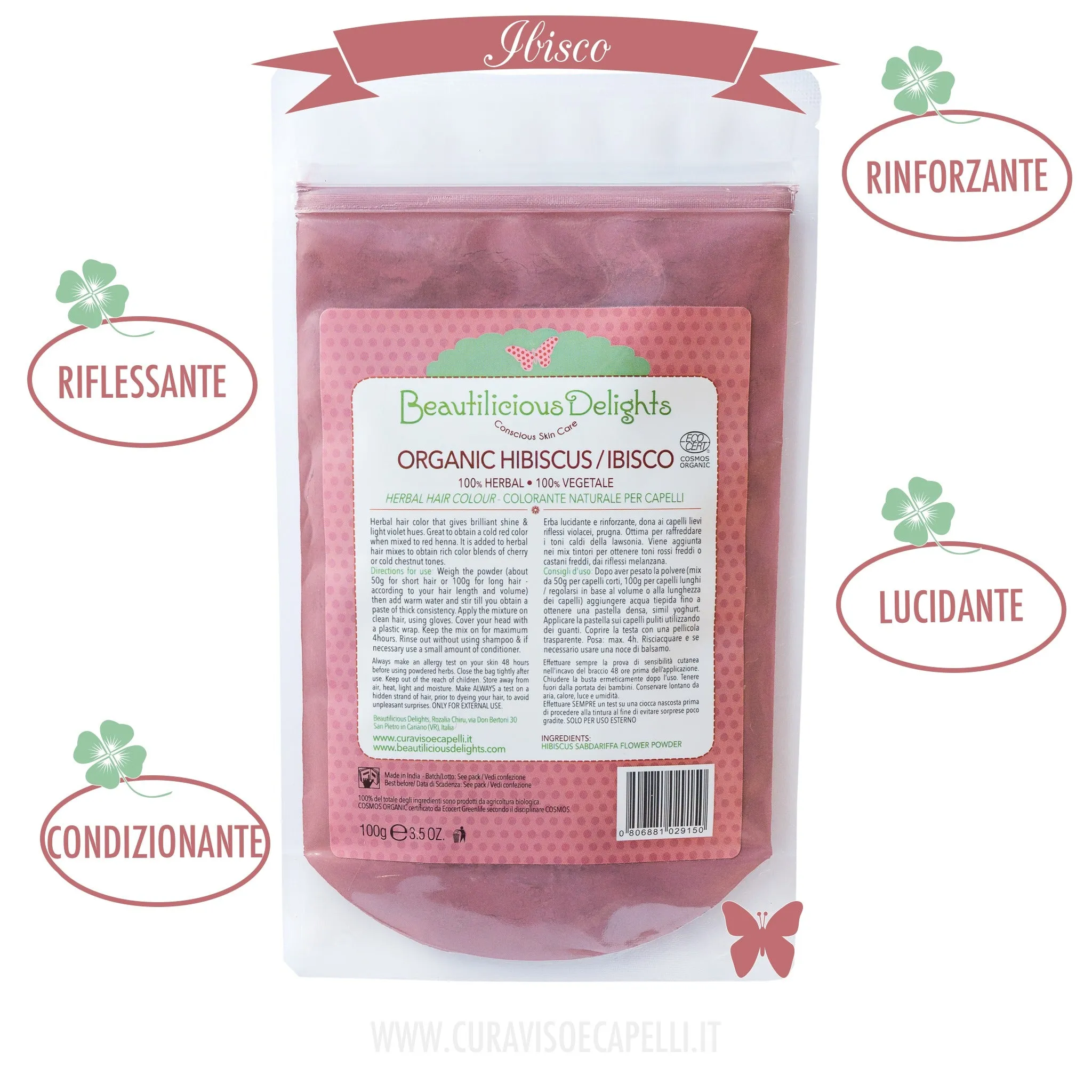 Ibisco BIO - Riflessante Naturale Color Prugna Cosmos Organic