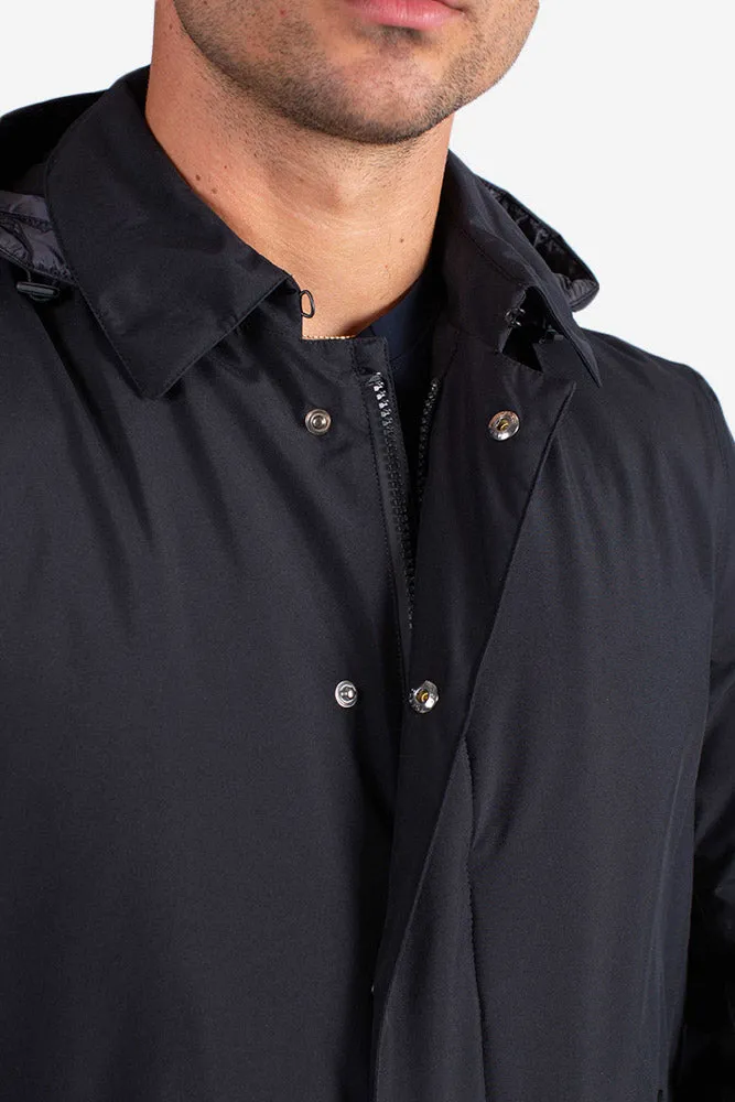 Impermeabile nero Carcoat Laminar Gore-Tex 2Layer