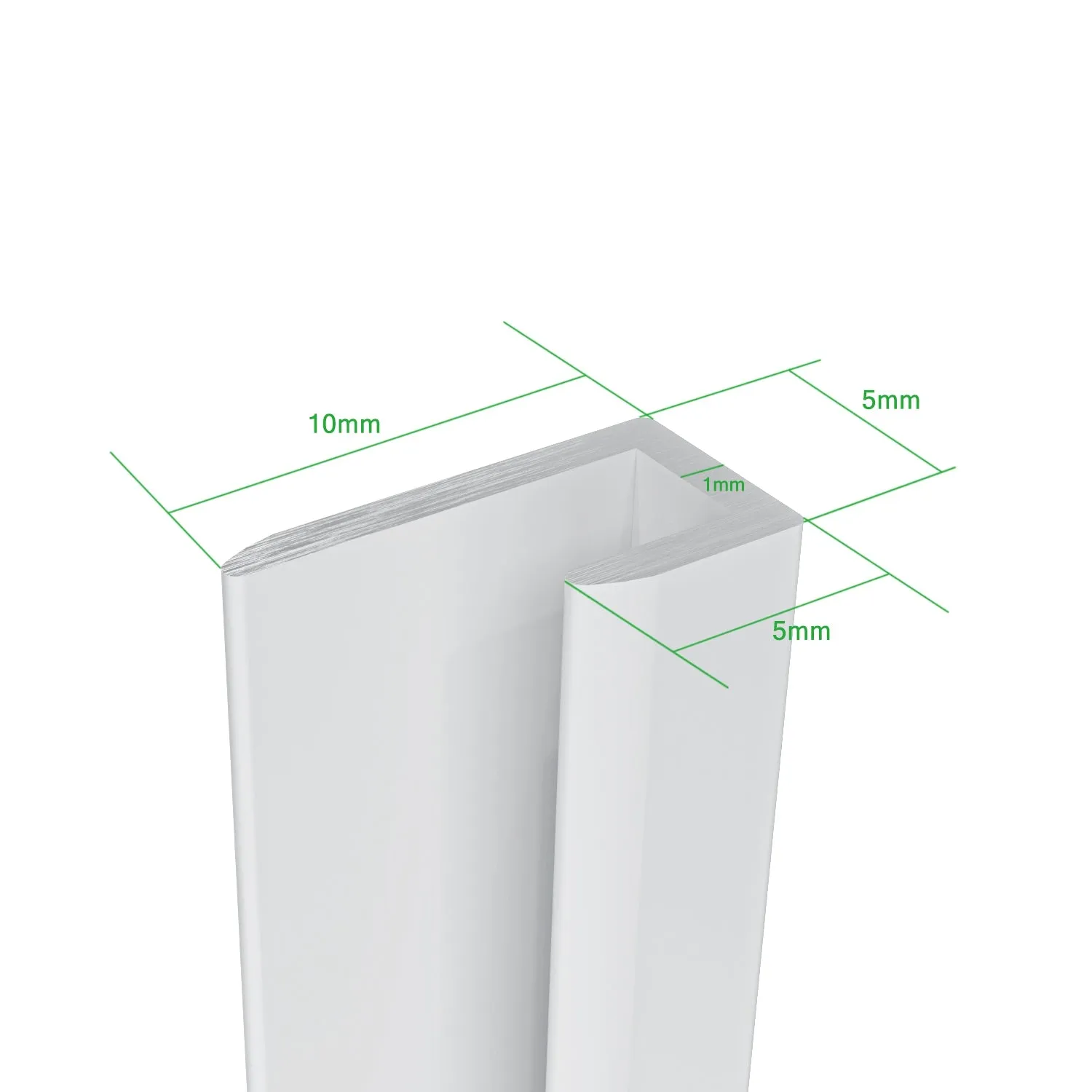 Pannello Doccia Realizzato in Alluminio Spessore 3mm con Profili Finitura Bianco Opaco per Rivestimento Parete Bagno