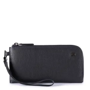 Pochette a Mano PIQUADRO in Pelle Blu linea Black Square - PP4766B3R