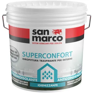 San Marco - Superconfort Pittura per interni anticondensa termoisolante traspirante antimuffa, Bianco