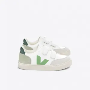 VEJA SNEAKERS SMALL V-12 CHROMEFREE LEATHER XV0503415C BIANCO-VERDE